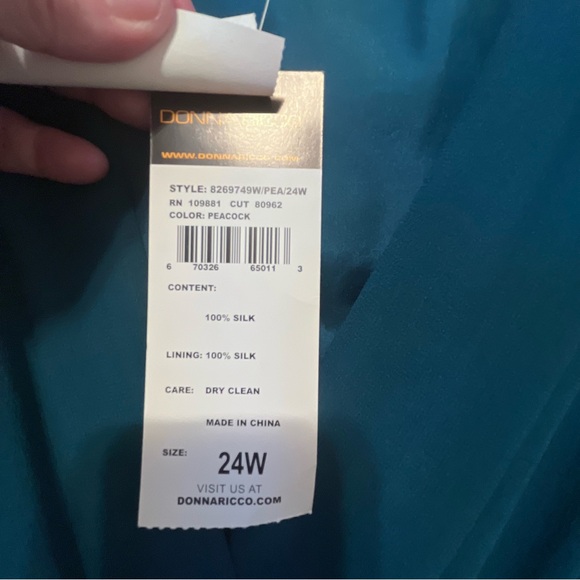 Donna Rocco Womens Silk Faux Evening Wrap Dress Jade Green Size 24W NWT - Picture 7 of 9